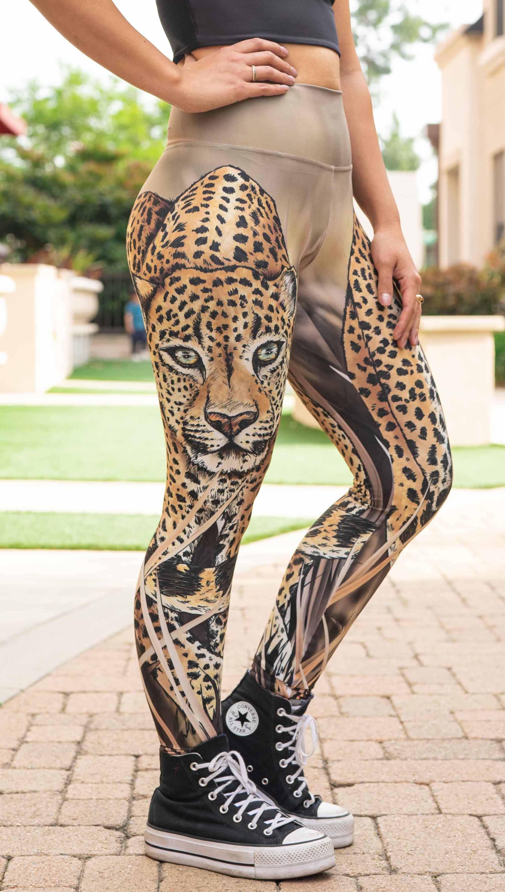 Tan Leopard - Eagle Rock WERKSHOP® Reversible Leggings