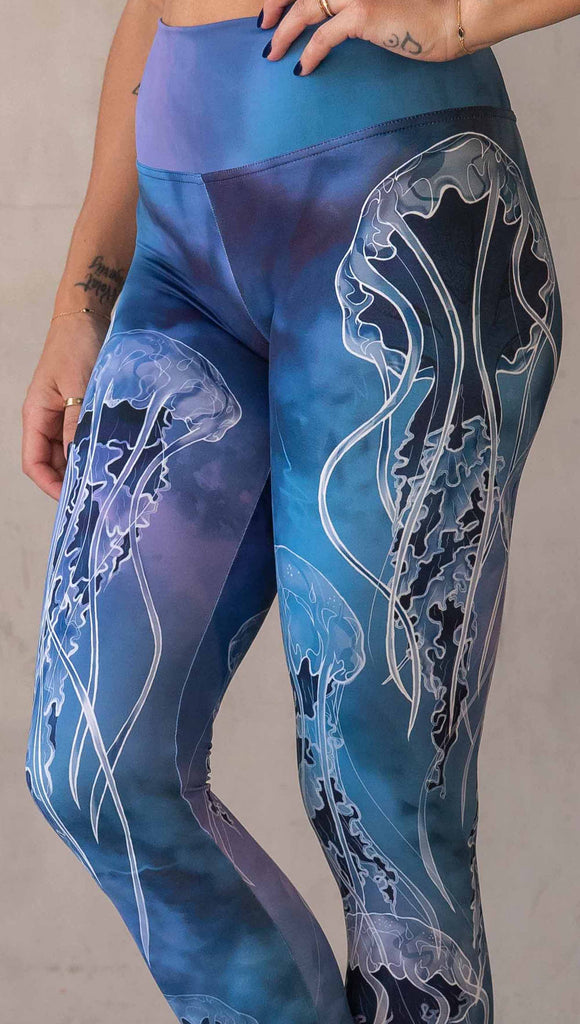 Jellyfish Leggings, Woman's Printed Leggings, Sea Animal Leggings