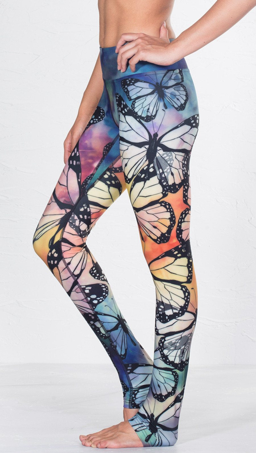  Butterfly Butterflies Women's Yoga Pants Leggings with Pockets  High Waist Workout Pants : Sports & Outdoors
