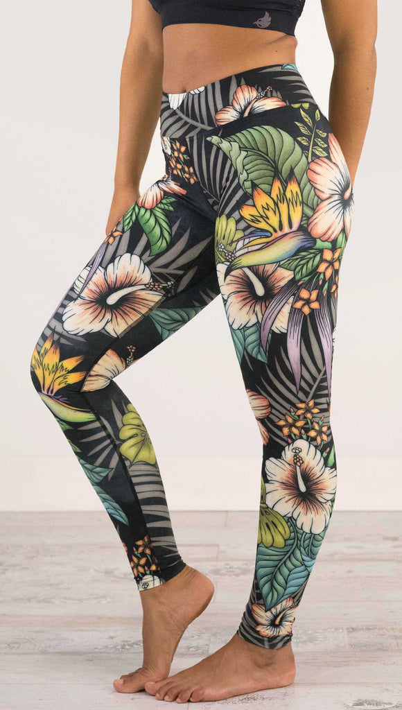 Tropical Flower Print Leggings