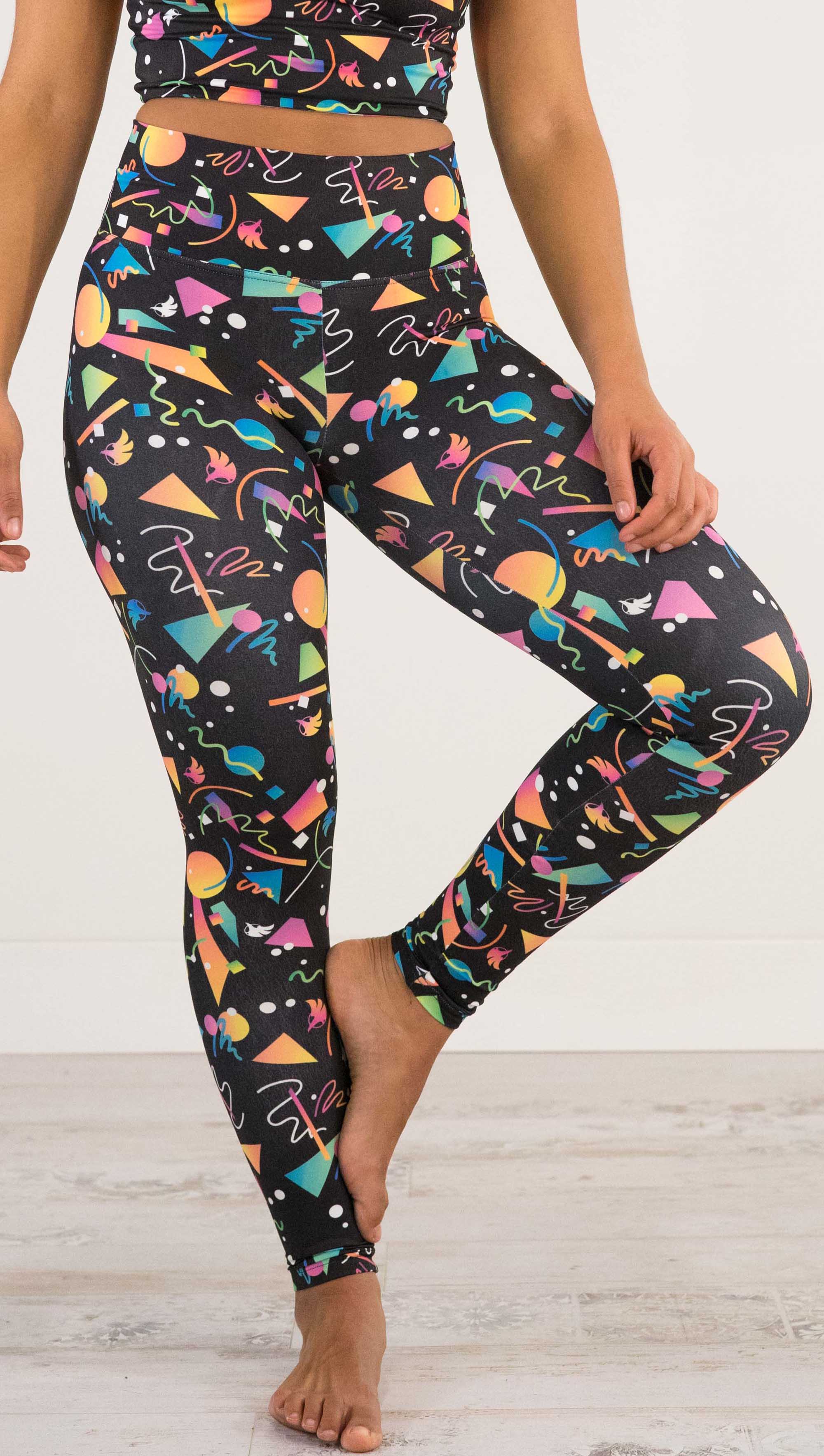 Black Confetti - Eagle Rock WERKSHOP® Full Length Athleisure Leggings